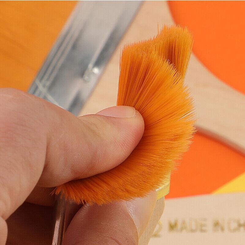 3Pack Art Brushes Flat Paint Set Drawing Painting Wooden Handle Craft