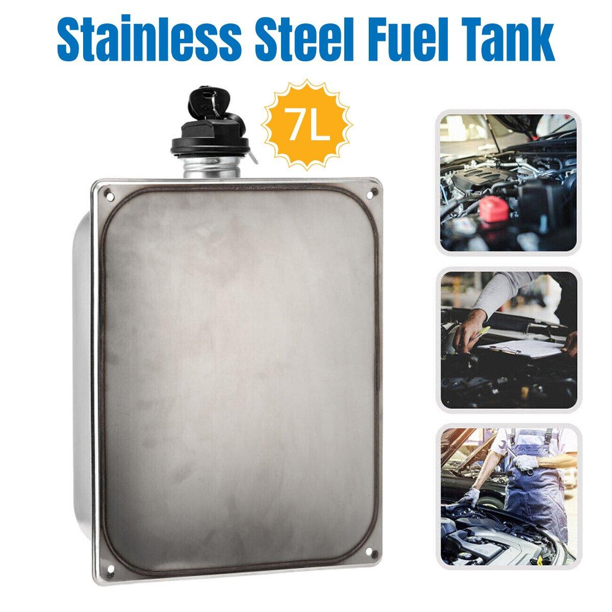 7L Air Diesel Heater Fuel Tank Oil With Lock Stainless Steel For Car Truck