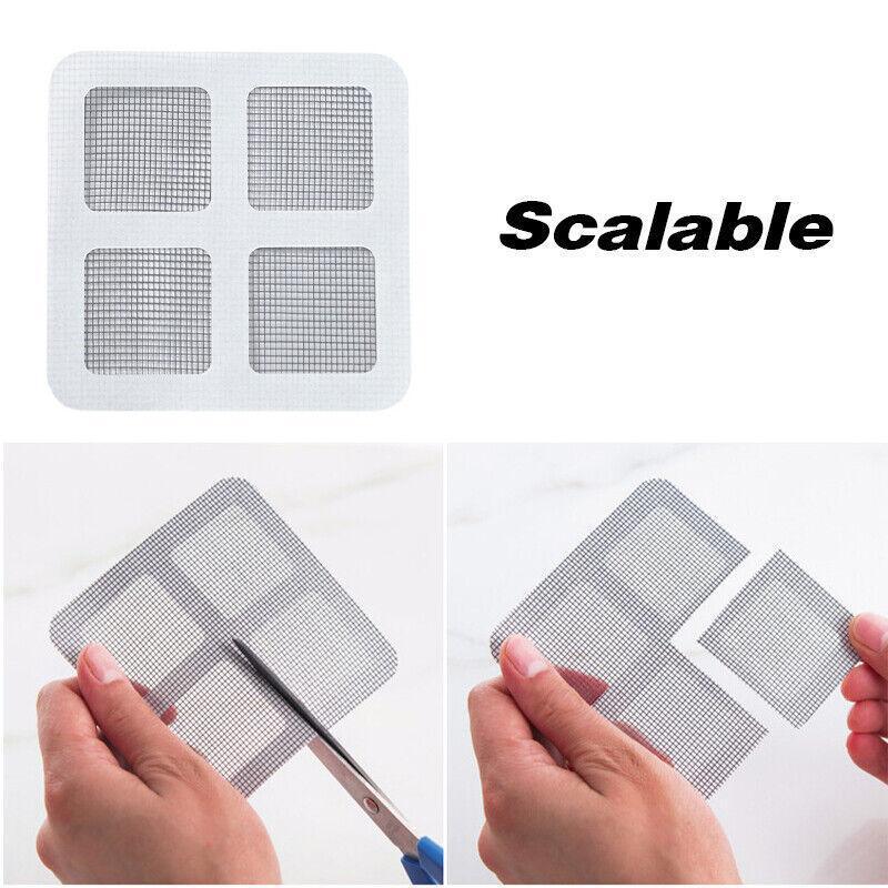 12X Fly Screen Net Repair Tape Patch Adhesive Door Curtain For Mending Holes Set