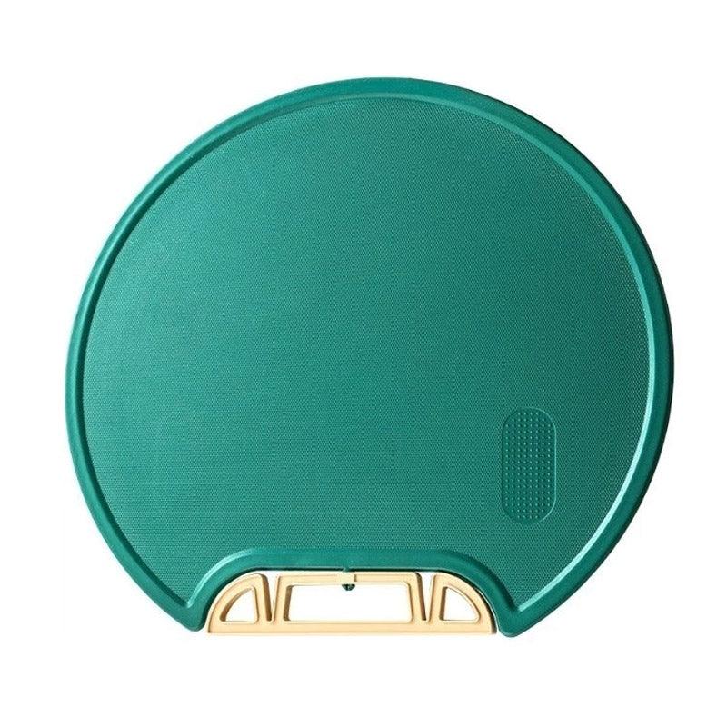 Round Green Plastic Kitchen Chopping Board Household Food Cutting Board Tool - 35cm