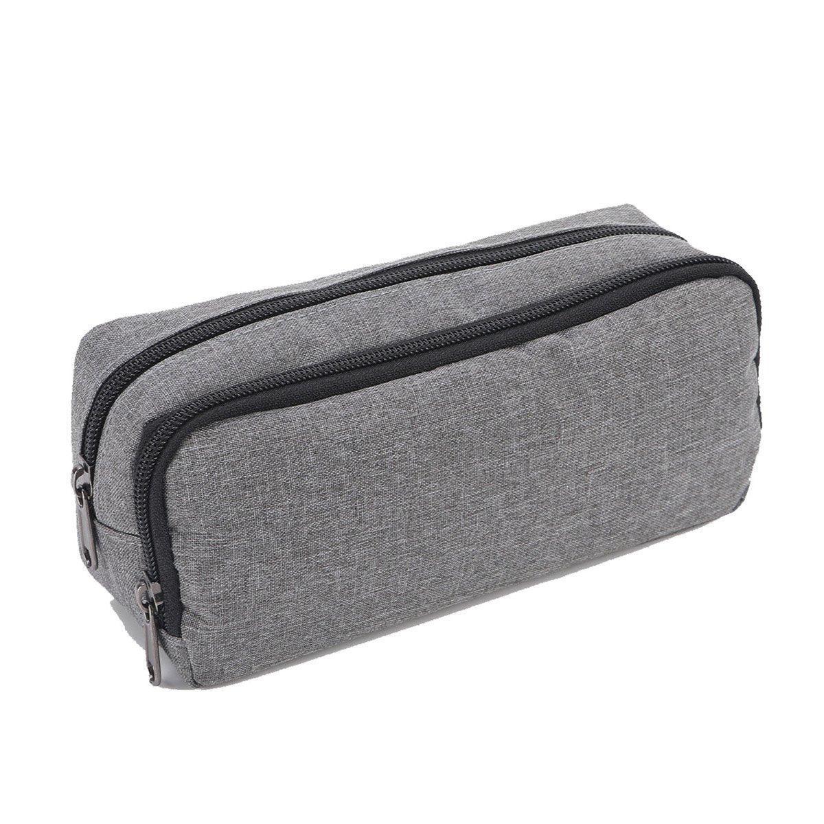 Large Capacity Pencil Case Double Layer for Primary School Students Creative Bag - Black