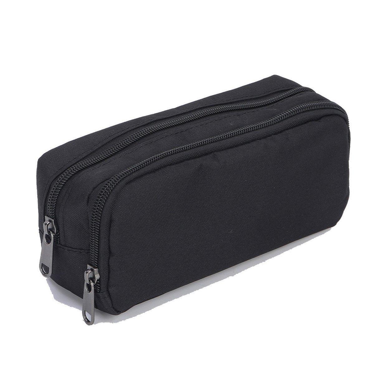 Large Capacity Pencil Case Double Layer for Primary School Students Creative Bag - Grey
