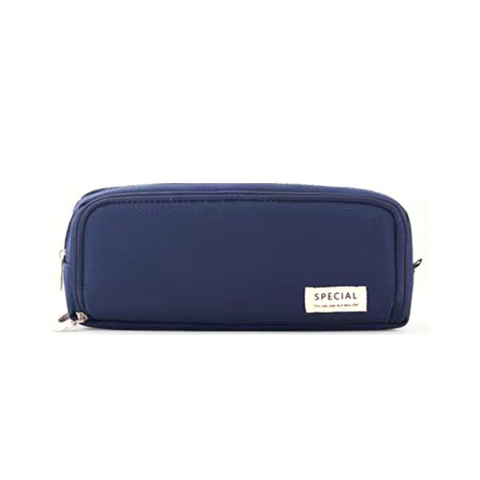 Zipper Pencil Case Large Capacity Storage Bag School Stationery Makeup Organizer - Green