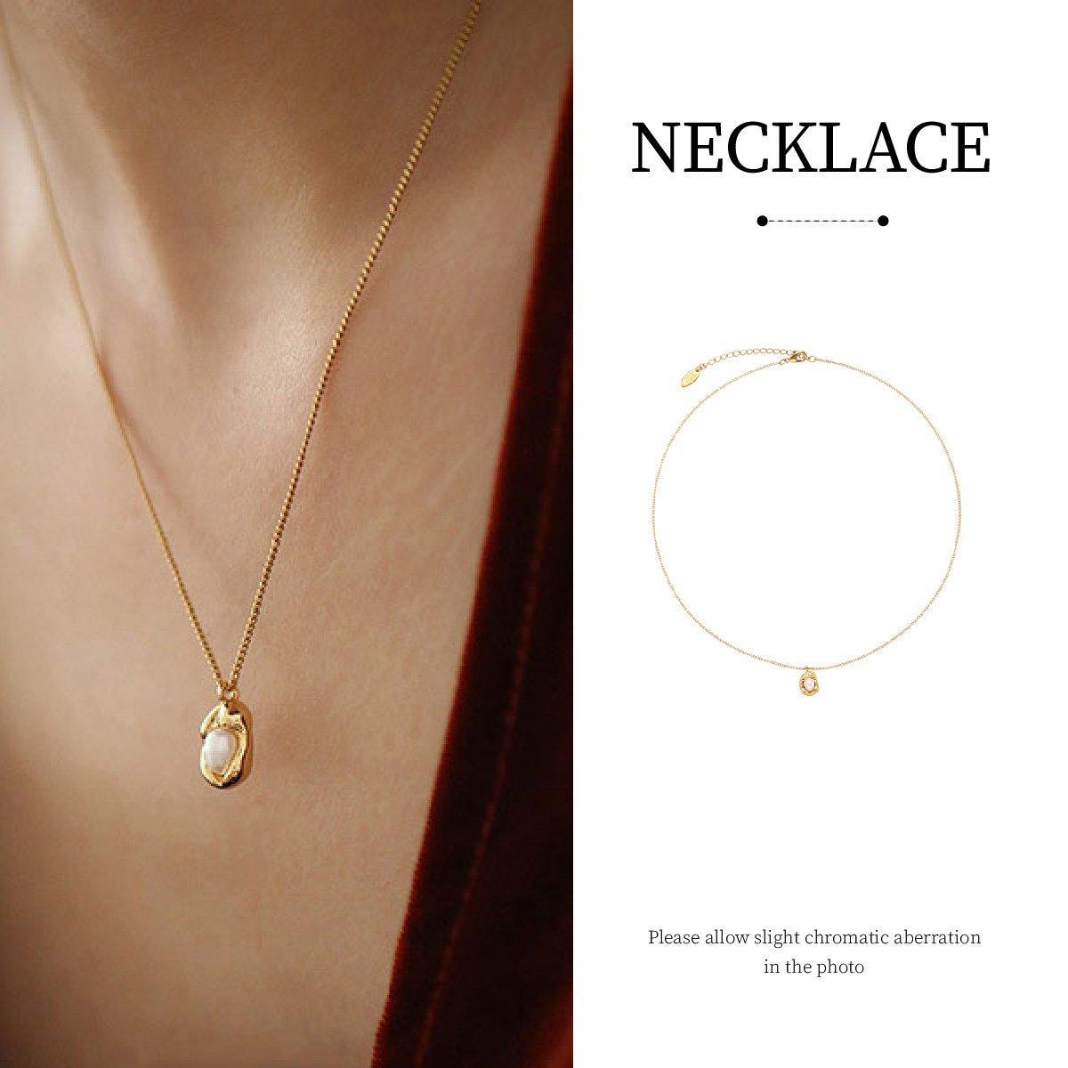 Elegant French Style Simple Pendant Necklace Women Trendy Fashion Jewelry Gift