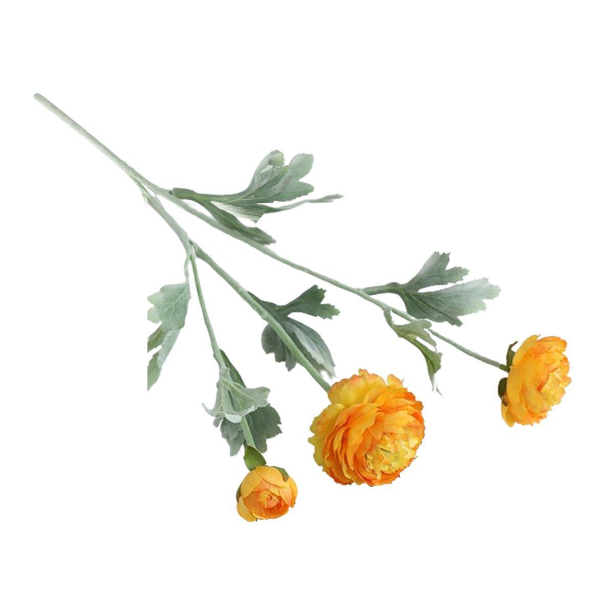 5pcs Artificial Peony Silk Flowers Bouquet Decor Faux Floral Arrangements - Champagne