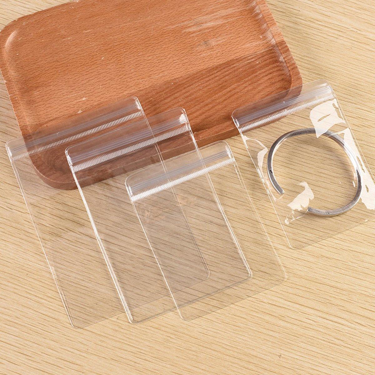 100pcs PVC Self-Sealing Jewelry Bags Anti-Oxidation Storage Dustproof Bags - 11*11cm