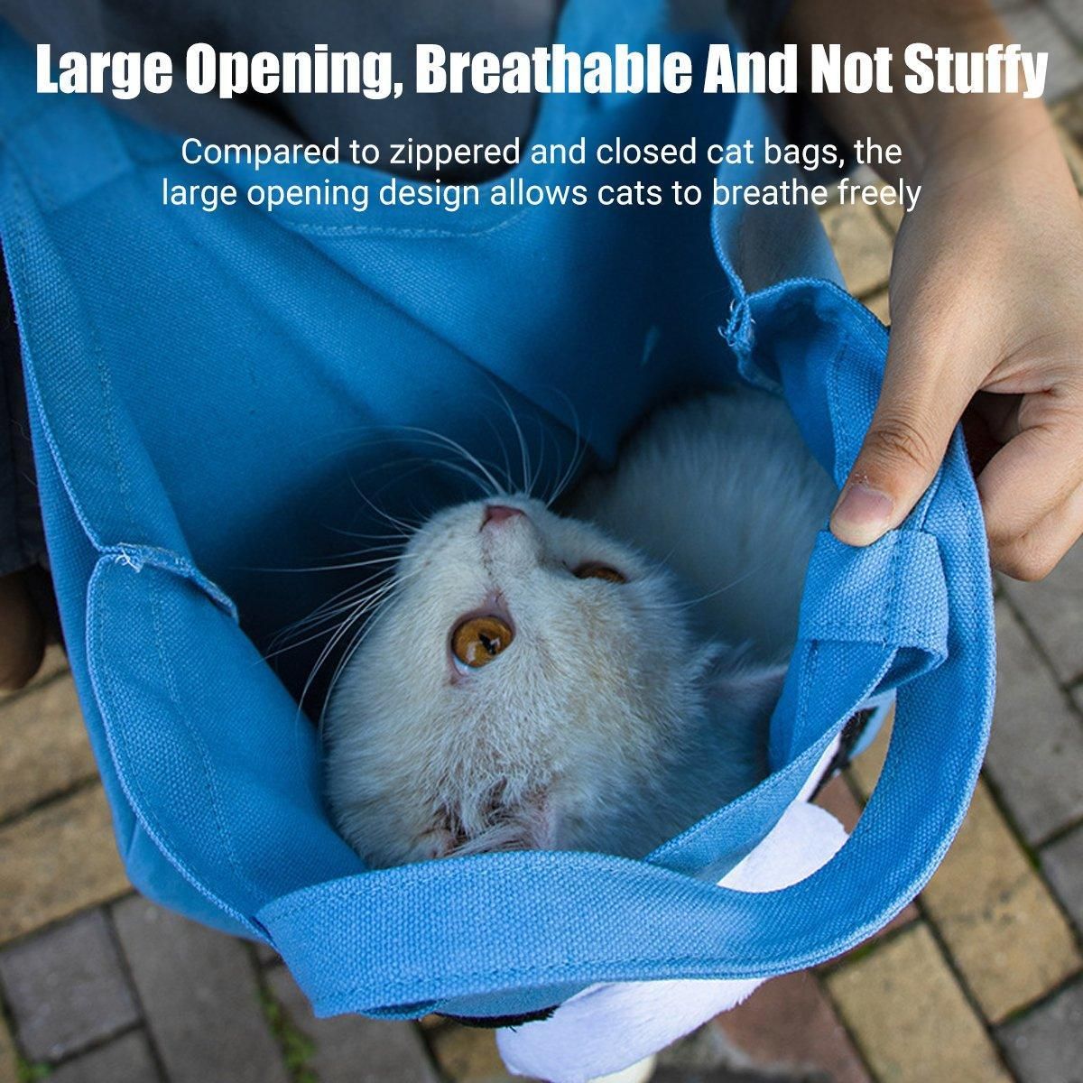 Portable One Shoulder Cat Dog Canvas Bag Breathable Pet Carrier for Travel - Yellow