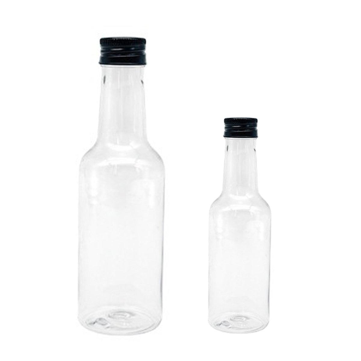 24PCS Small Plastic Wine Bottle Beverage Juice Container Reusable Clear Bottle - 50ML