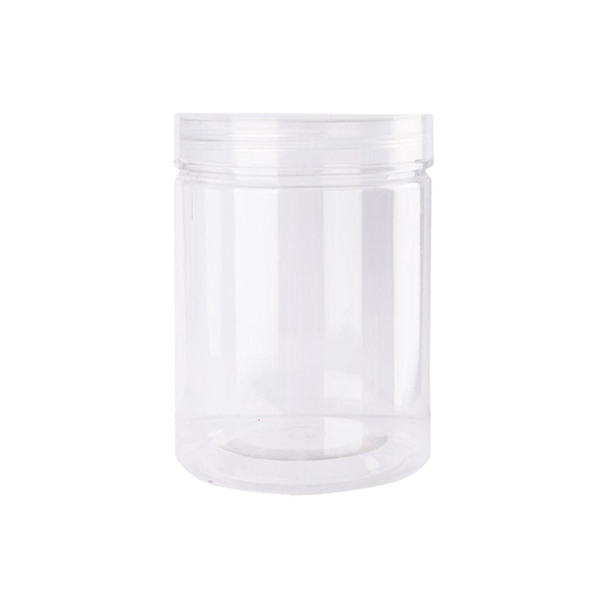 Wide Mouth Plastic Food Bottles 50pcs Transparent Sealed Storage Tanks Container - 10cm x 8.5cm