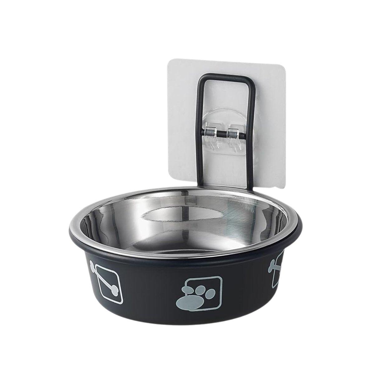 Stainless Steel Pet Bowl Hanging Cat Food Water Bowl Durable for Dogs and Cats - Blue-12cm