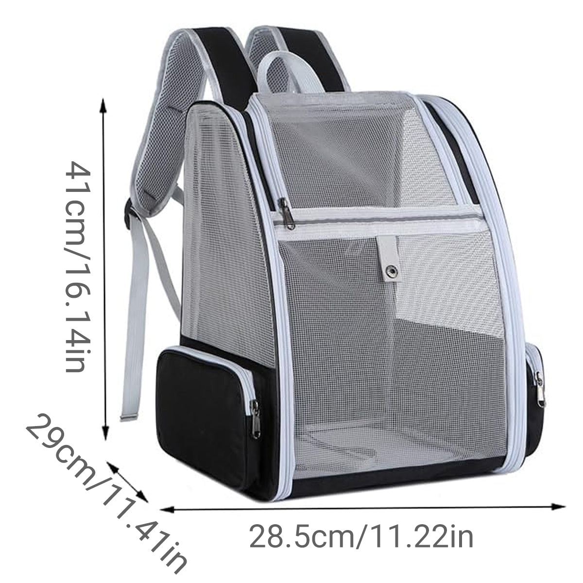 Large Foldable Breathable Portable Cat Dog Bag Outdoor Shoulder Pet Backpack - Blue