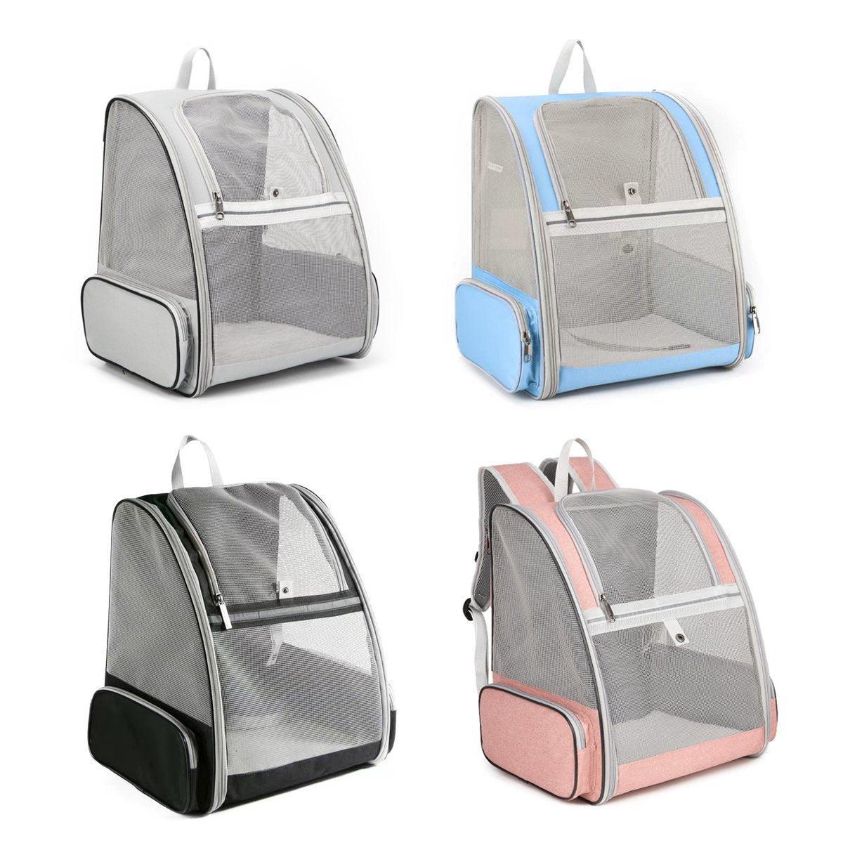 Large Foldable Breathable Portable Cat Dog Bag Outdoor Shoulder Pet Backpack - Pink