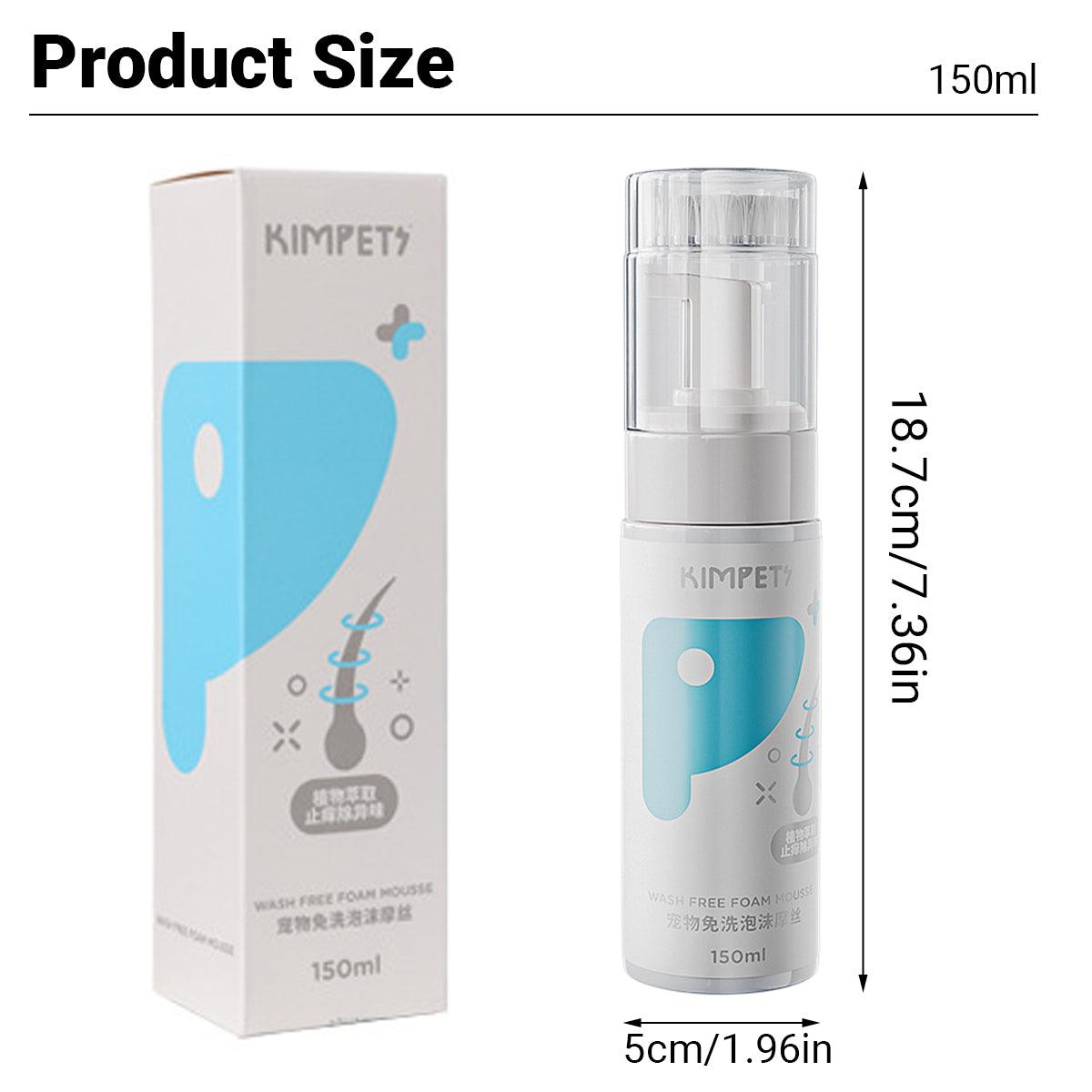 150ml Pet Dry Cleaning Foam Free Clear Body Wash Mousse for Dogs and Cats
