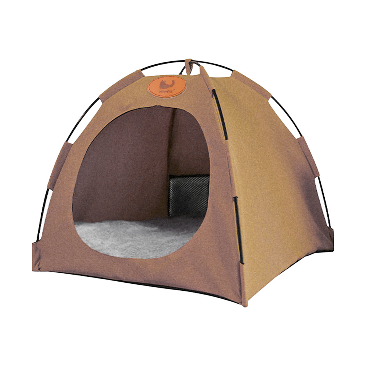 Folding Camping Pet Tent for Cats Puppy Bed Indoor Cat Nest Dog Cave Style House - Coffee