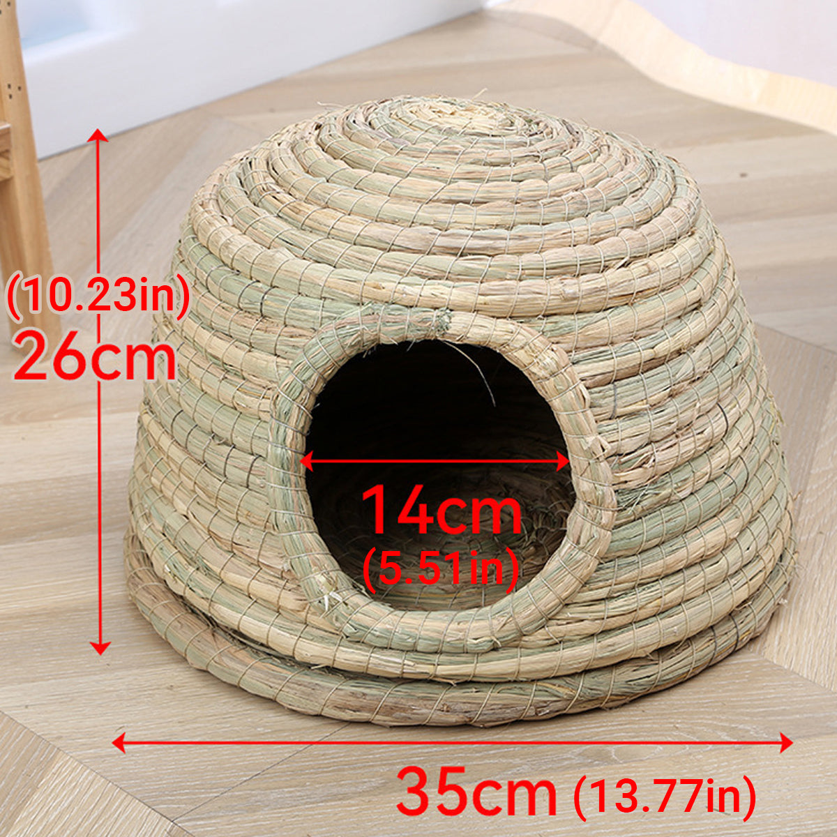 Rabbit Grass Nest Small Pet Breeding Hideout Natural Straw House For Hamster Use