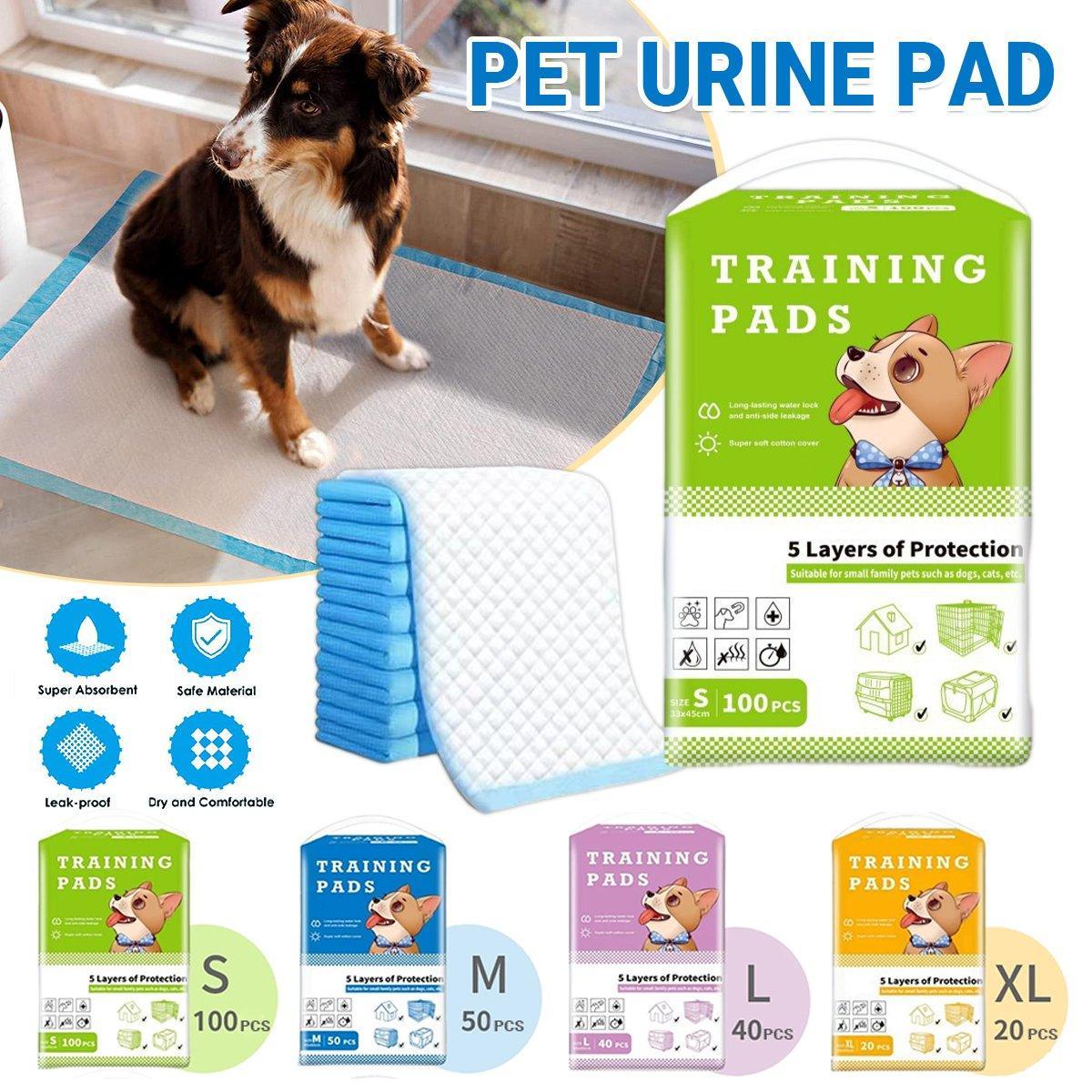 Large Puppy Dog Training Pads Pet Toilet Thickened Pee Pads Mat Indoor Absorbent - XL ( 90*60cm) - 20PCS