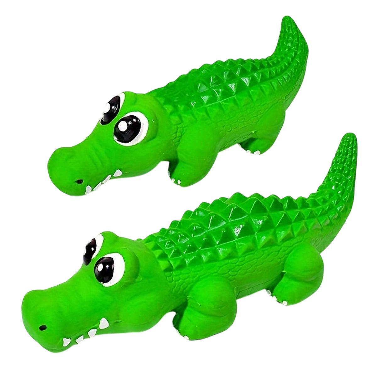 Pet Latex Toys Sounding Big Crocodile Dog Chew Toy Durable Playtime for Dogs - S