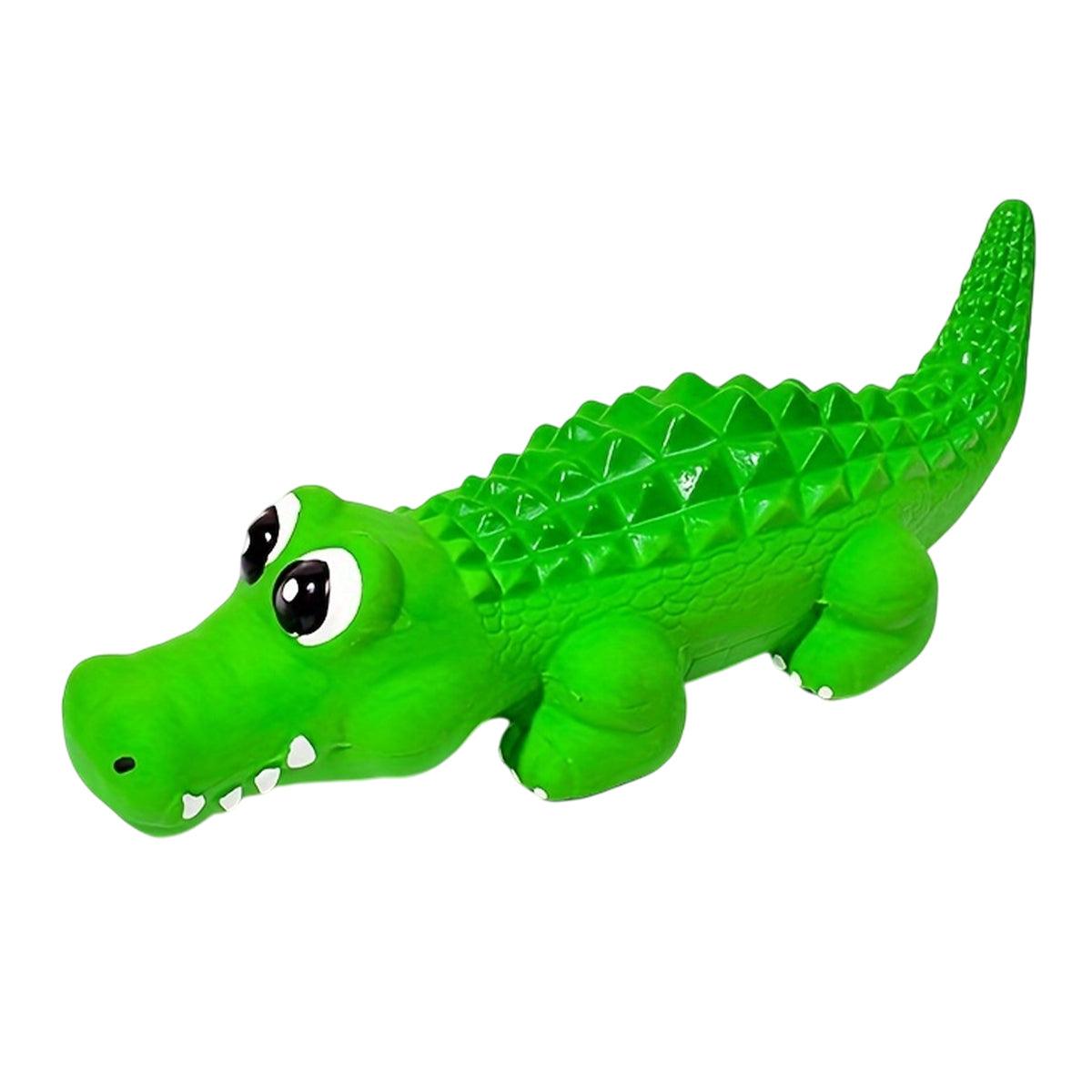 Pet Latex Toys Sounding Big Crocodile Dog Chew Toy Durable Playtime for Dogs - S
