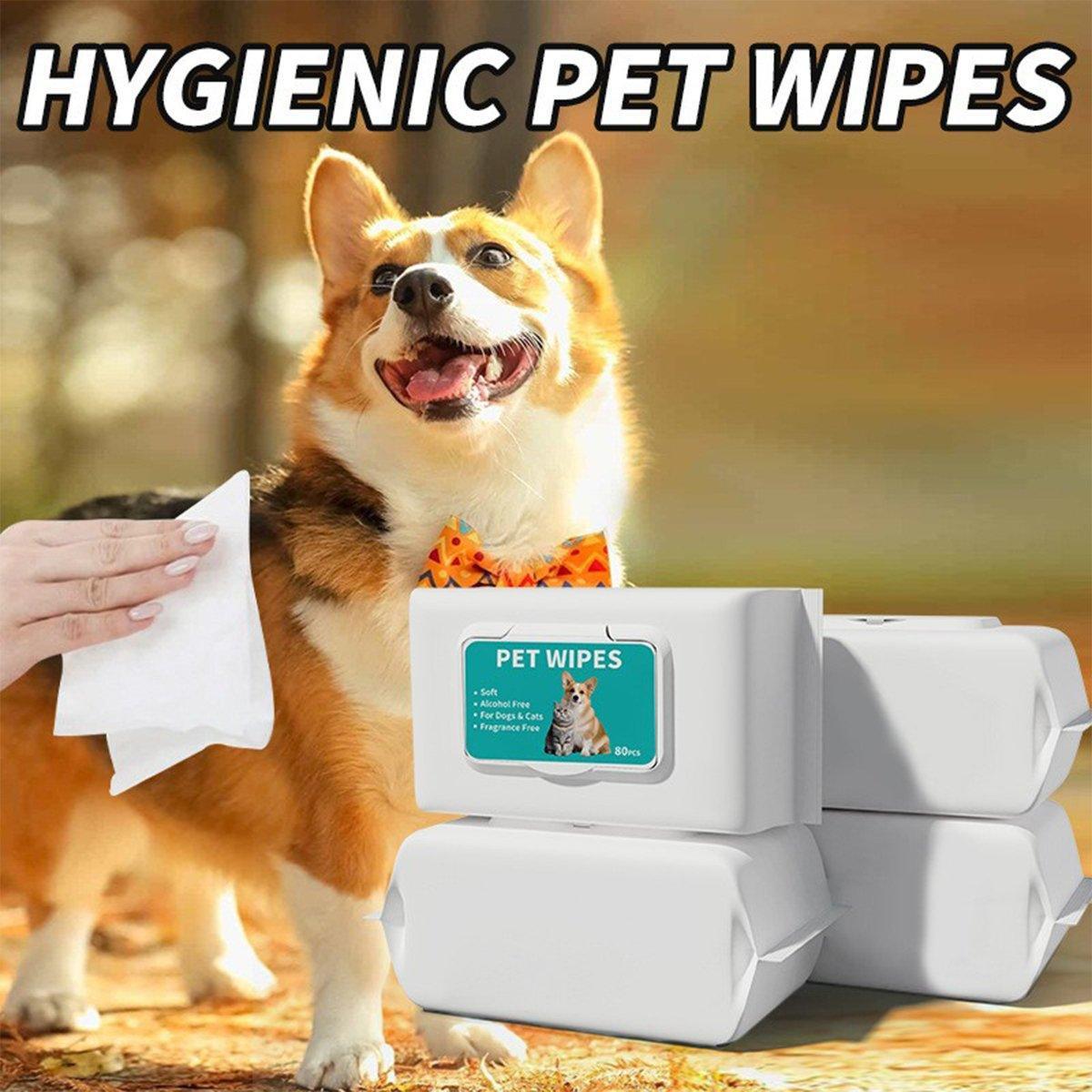 Pet Ear Cleaning Wipes Dogs Cats Gentle Ear Care Wipes Healthy Ears