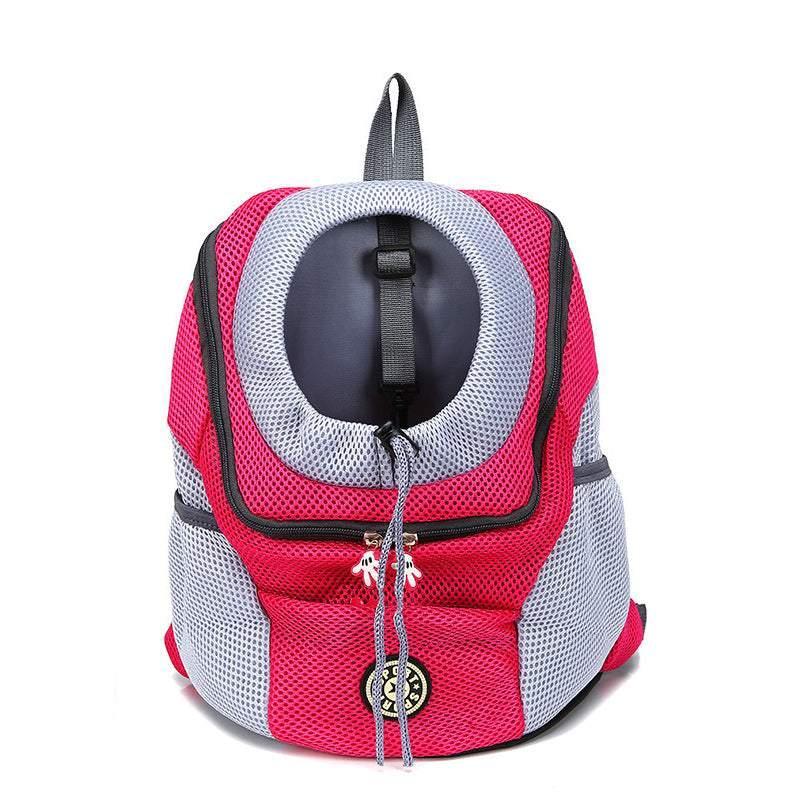 S Size Puppy Travel Mesh Pet Dog Carrier Backpack Front Travel Portable Shoulder Bag - Black