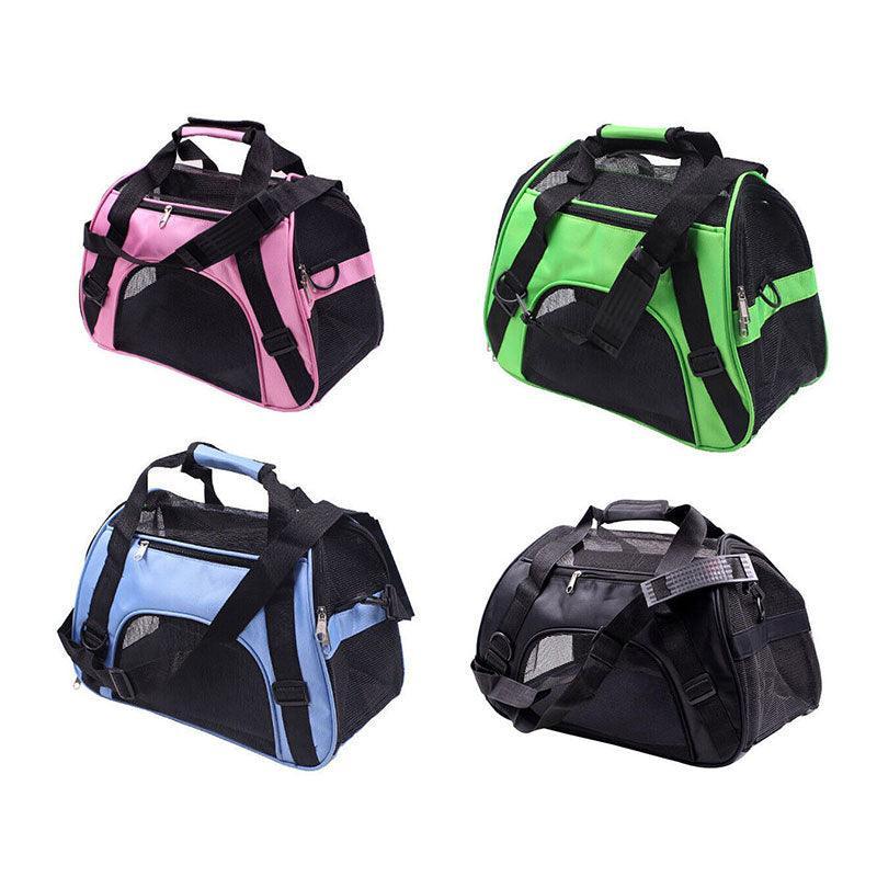 Pet Carrier Bag Portable Large Cat Dog Comfort Tote Travel Bag Airline Approved - Black
