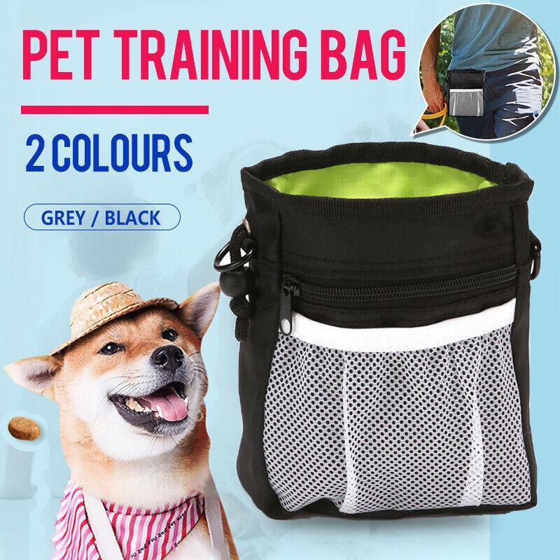 Dog Training Treat Pouch Pet Snack Bag Large Capacity Puppy Waist Bags Agility - Grey