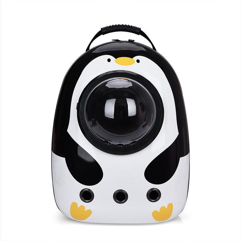 Cat Dog Backpack Carrier Breathable Pet Carrier Bag for Outdoor Travel - Penguin
