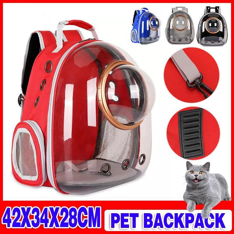 Travel Space Capsule Dog Cat Bag Breathable Outdoor Pet Backpack Carrier - Blue
