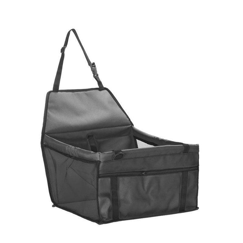 Pet Car Booster Seat Travel Carrier Basket for Cats Dogs with Secure Design - Red