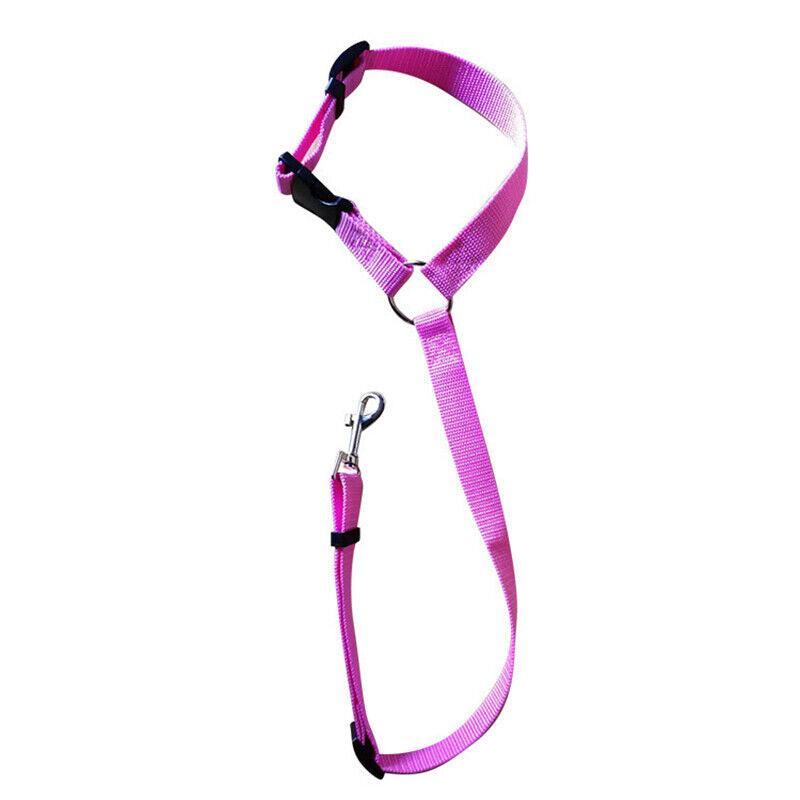 Adjustable Pet Dog Car Clip Lead Harness Strap for Vehicle Travel Restraint Use - Blue