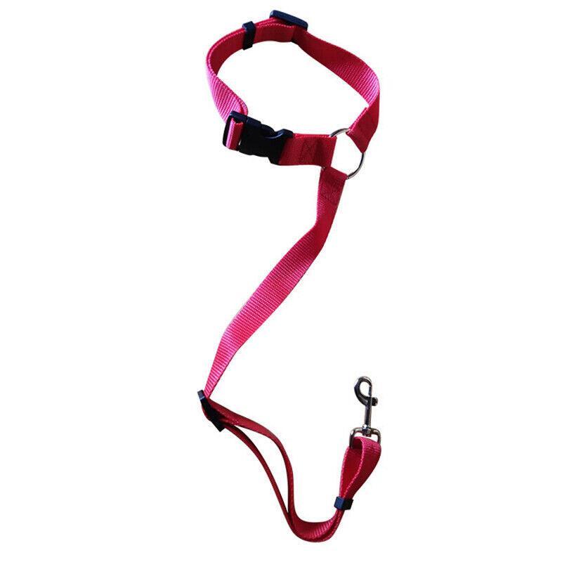 Adjustable Pet Dog Car Clip Lead Harness Strap for Vehicle Travel Restraint Use - Green