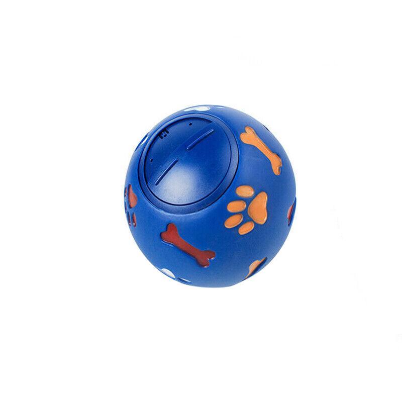 11cm Dog Pet Fun Tough-Treat Ball Tumbler Mental Food Dispenser Feeder Puzzle Toy - Red