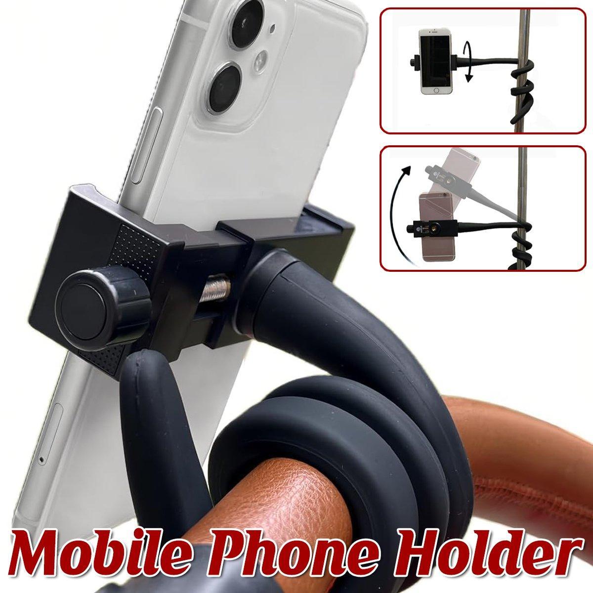 Universal Flexible Phone Holder Silicone Hose Stroller Crib Mount Stand Bracket