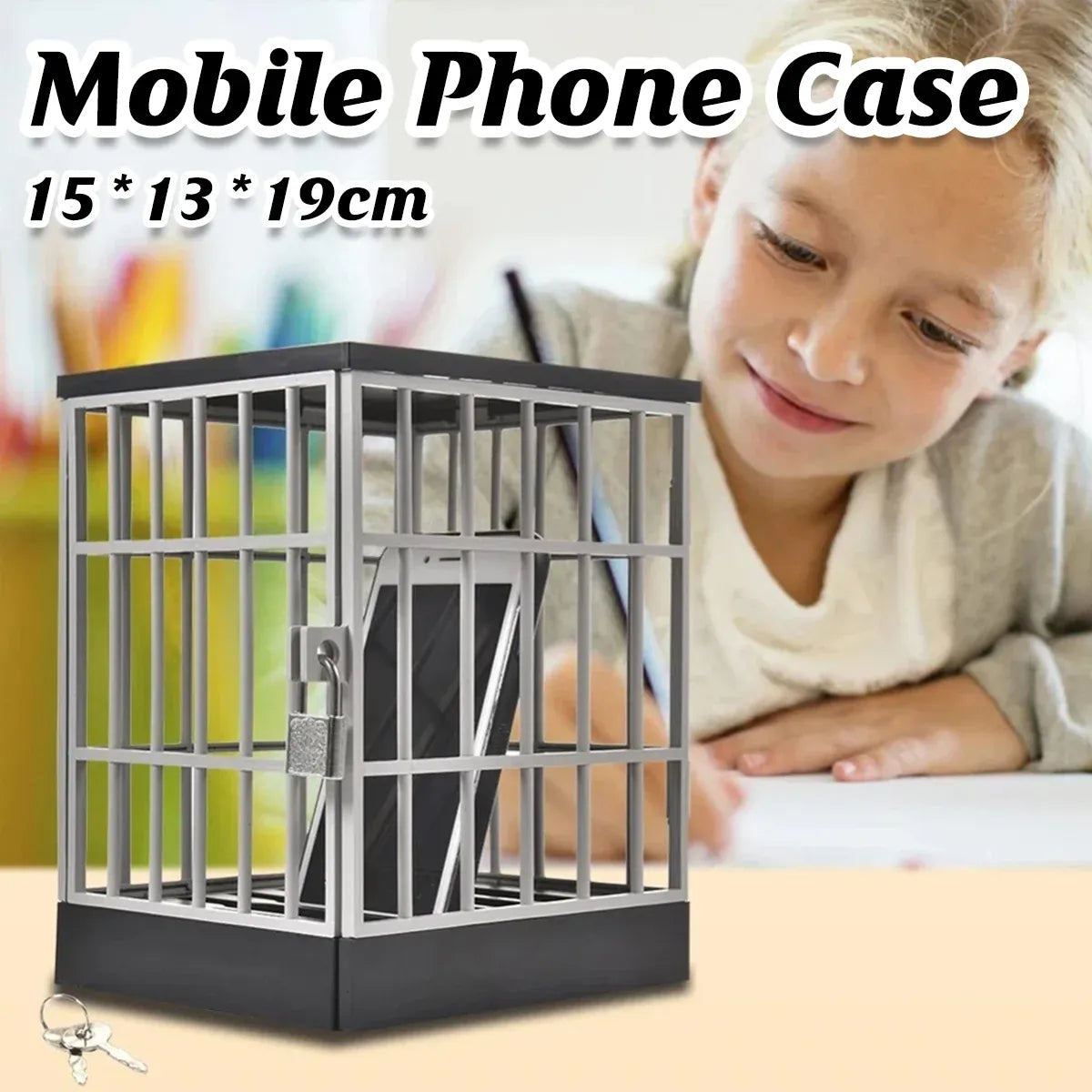 Mobile Phone Jail Lock Up Safe Smartphone Storage Box Prison Cell Locking Cage