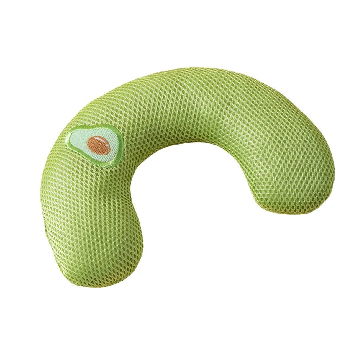 Dog Pet U Shaped Pillow Cartoon Breathable Cat Sleeping Cushion for All Seasons - Brown