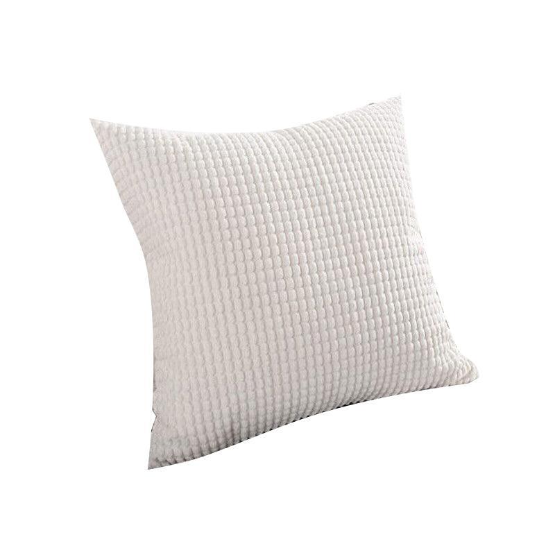 45X45 Plain Solid Colour Cushion Cover Decorative Pillow Case Home Multicoloured - Black