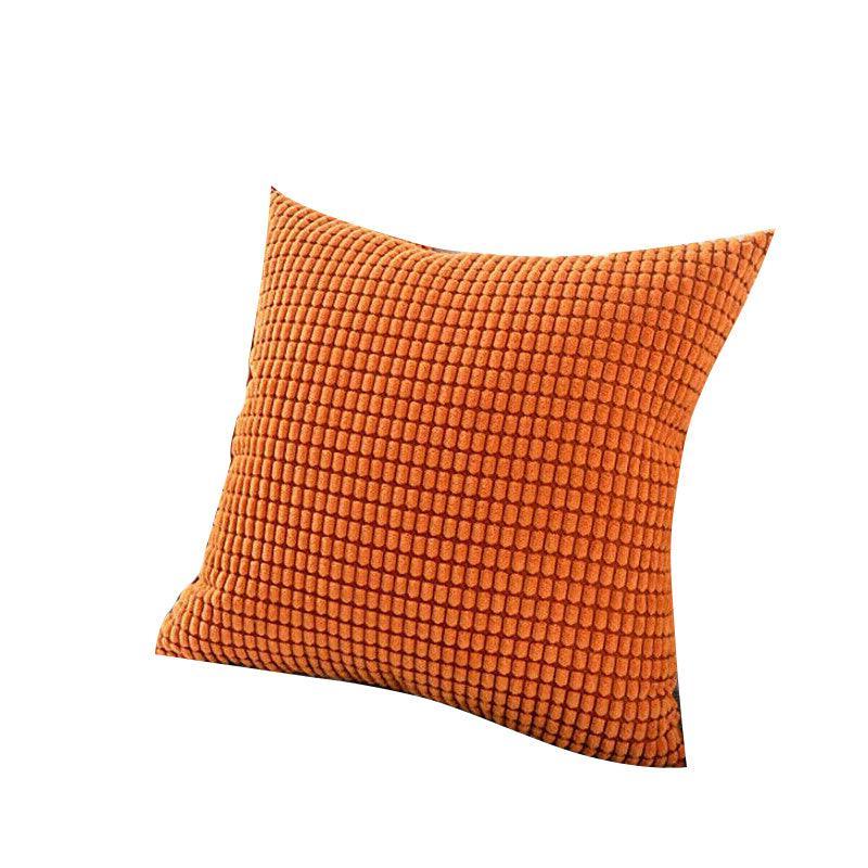 45X45 Plain Solid Colour Cushion Cover Decorative Pillow Case Home Multicoloured - Brown