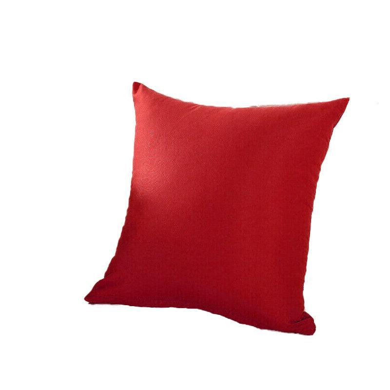 40x40cm Multicoloured Plain Solid Colour Cushion Cover Covers Decorative Pillow Case - Pink
