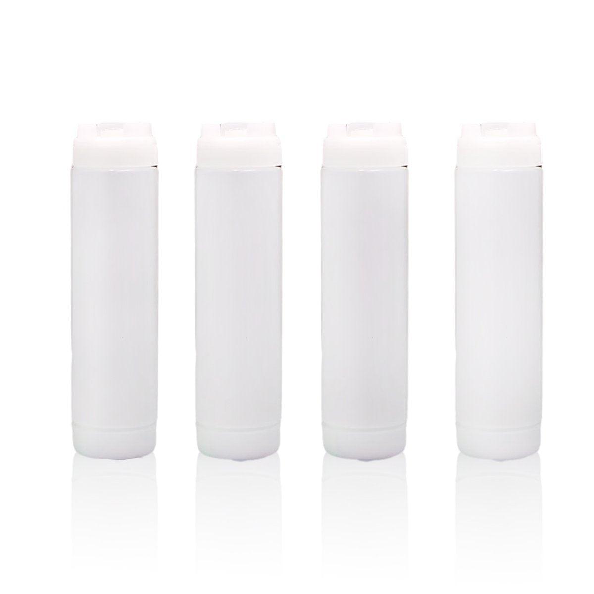 16oz Plastic Sauce Dispenser Bottles Large Capacity Double-ended Squeeze Bottles - Red