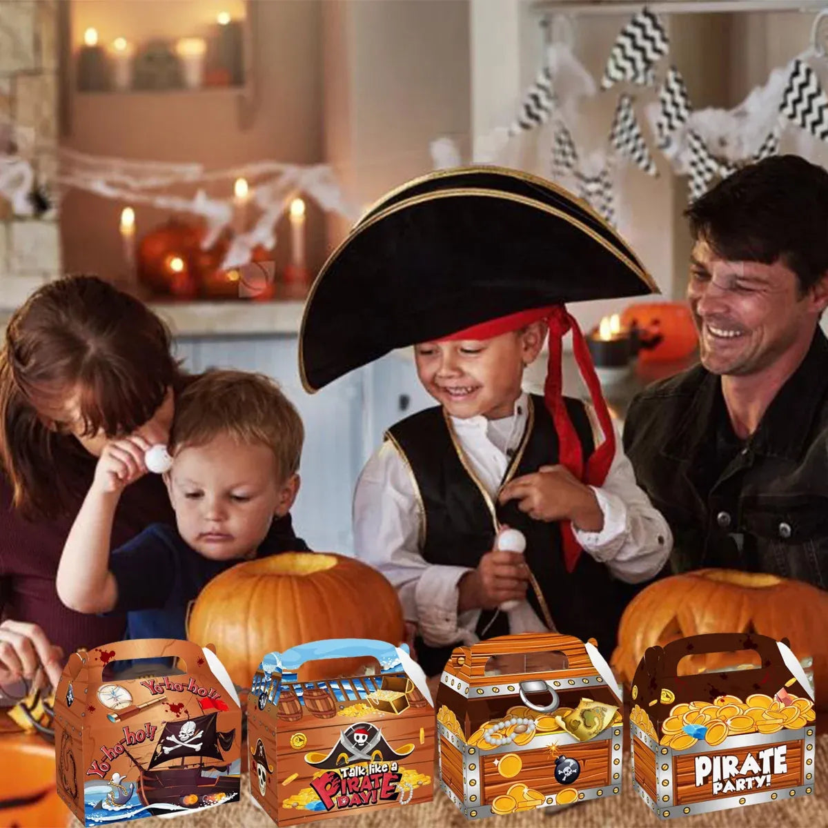 12-Piece Pirate-Themed Party Favour Box Set in Two Designs