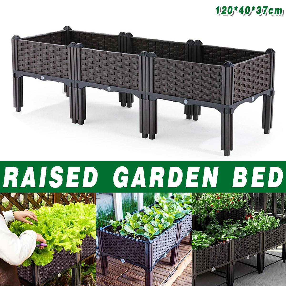 Outdoor Rectangular Balcony Vegetable Planter Box Garden Flower Planting
