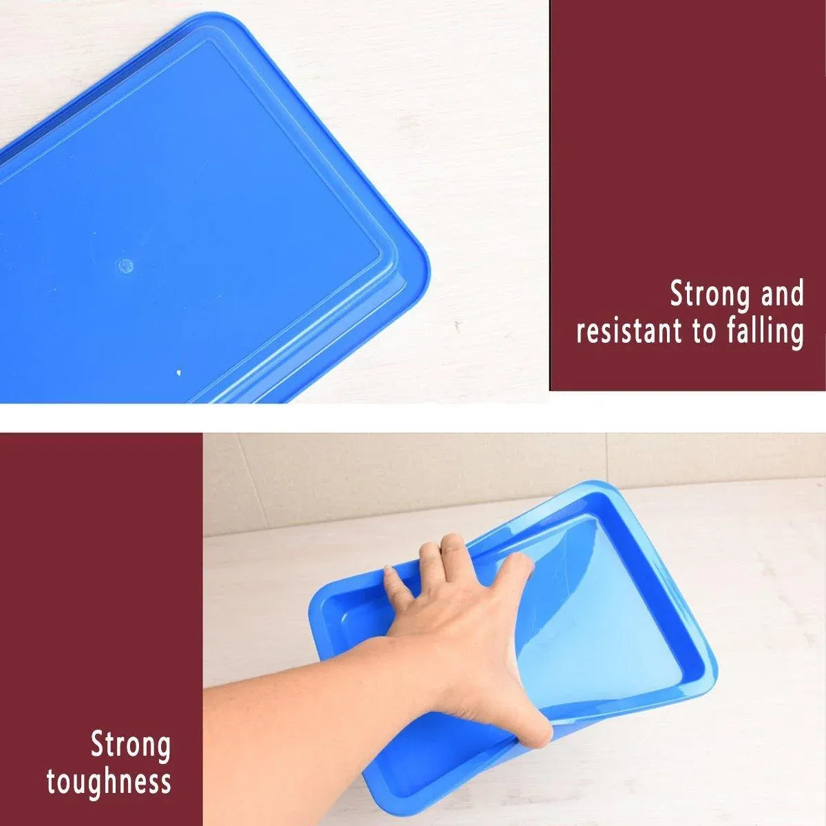 5-Piece Assorted Colour Plastic Tray Set