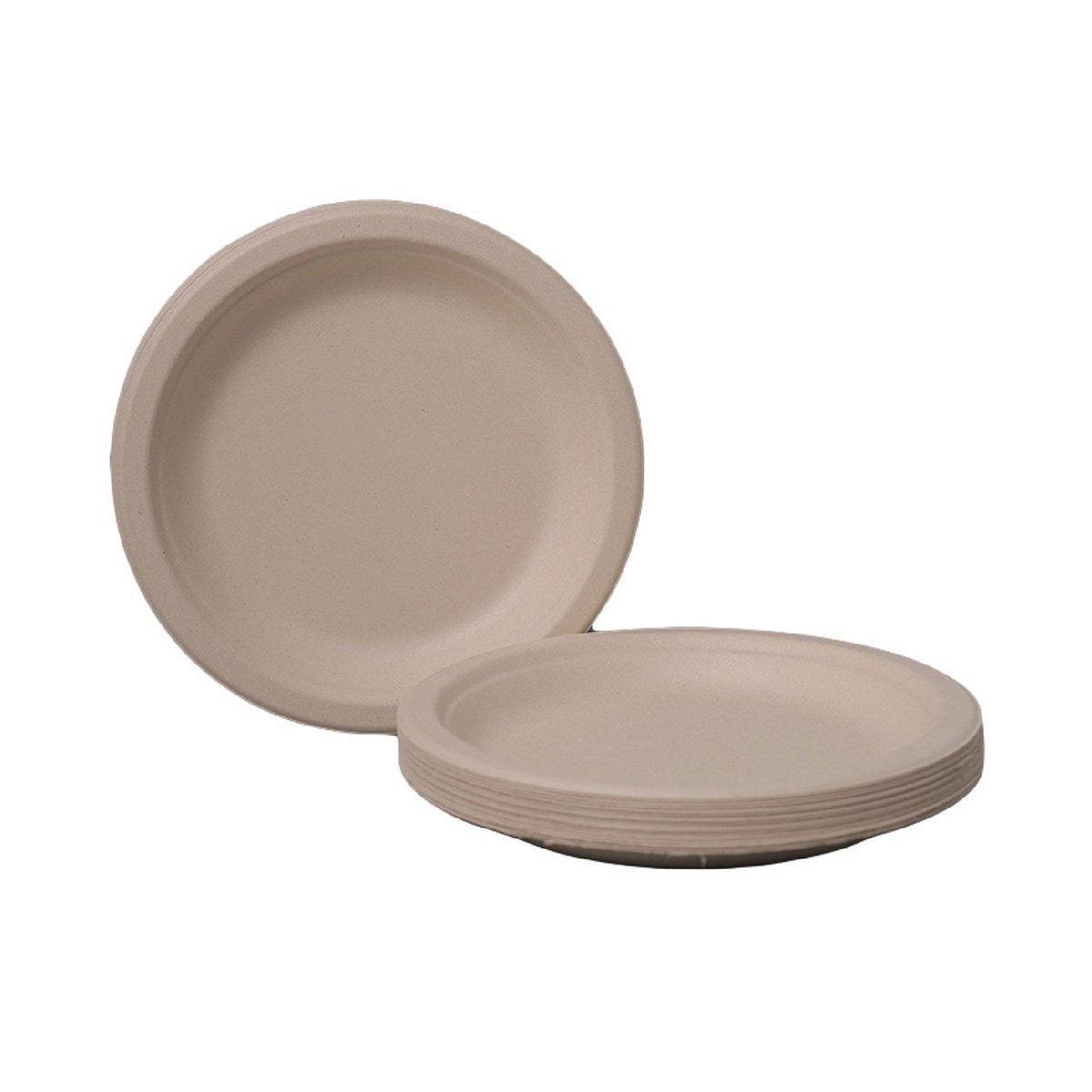 100x Biodegradable Sugarcane Paper Trays - Eco-Friendly & Durable for Food - 7inches-100pcs