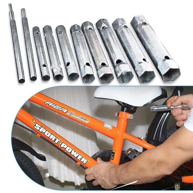 10PCS Spark Plug Wrench Set Hex Socket Spanner Tools for Bike Car and Home Use