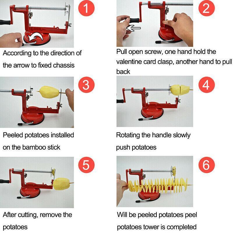 Manual Spiral Potato Slicer Twister Cutter Machine for Tornado Chips and Vegetables