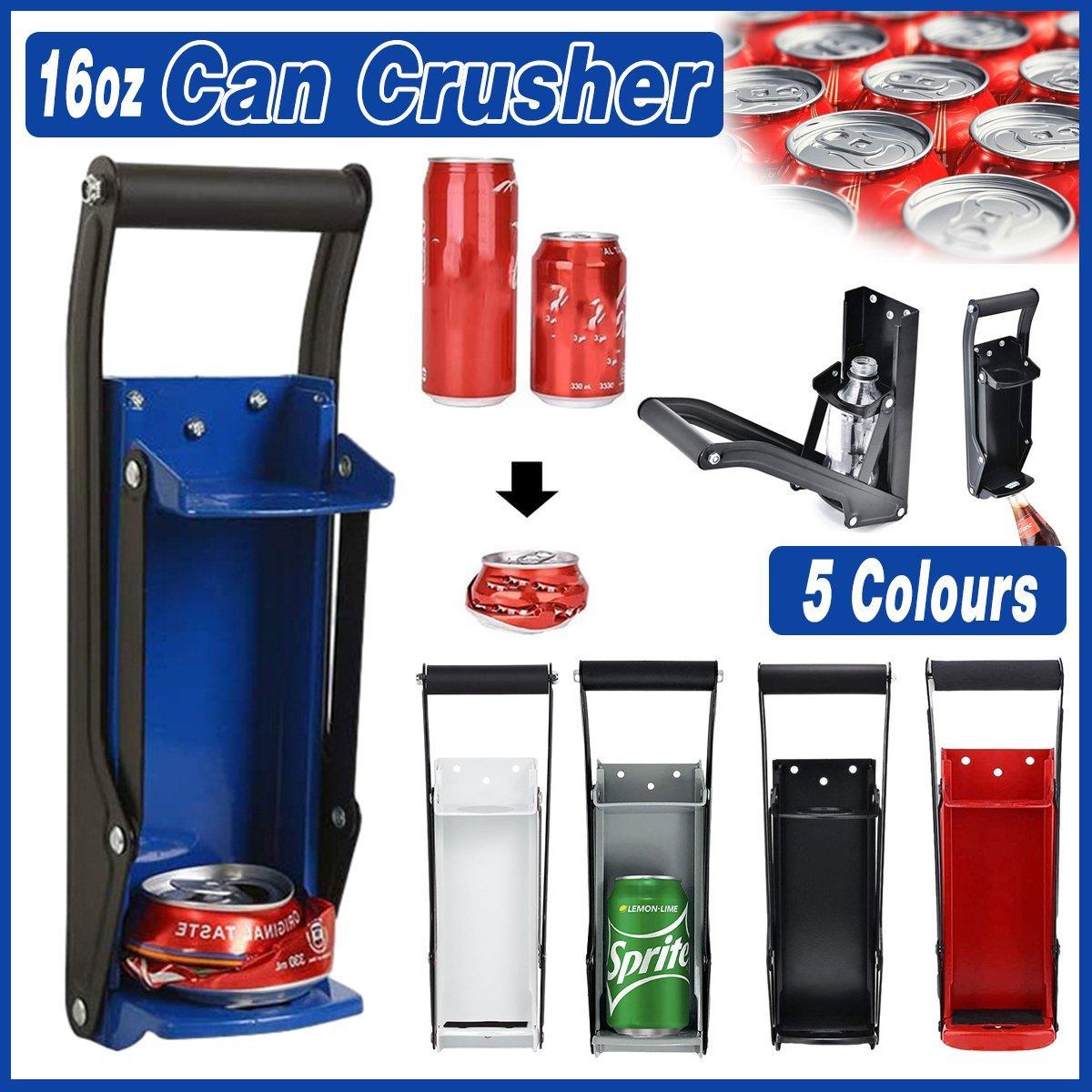 Can Crusher 12/16oz Beer Smasher Aluminium Recycling Wall Mount Bottle Opener - Blue