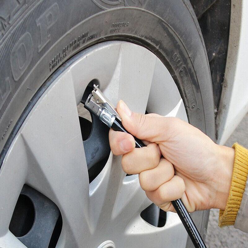 Air Tyre Inflator Pressure Meter Car Truck Tire Pump Hose Gauge Compressor Tools