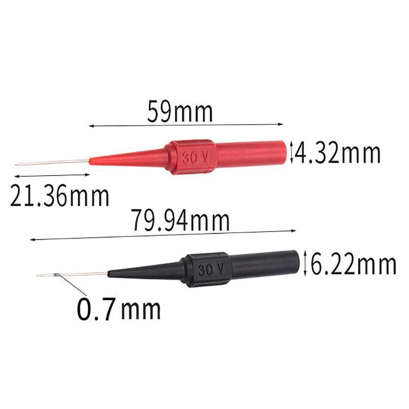 4PCS Multimeter Testing Lead Fluke Extention Back Probes Sharp Needles Micro Pins