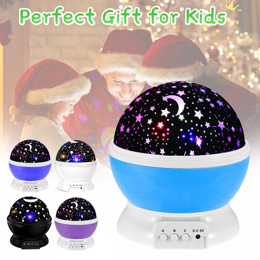 LED Night Star Galaxy Projector Rotating Lamp for Bedroom Ambience and Gift Use - White