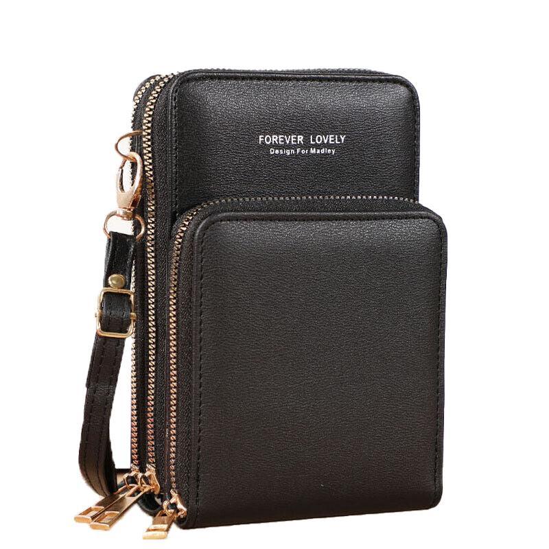 Women Crossbody Phone Purse Touch Screen Bag Rfid Blocking Wallet Shoulder Strap - Grey